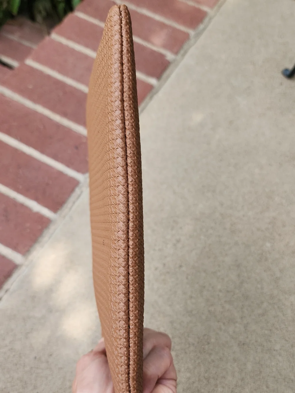 Anne Klein Brown Woven Wristlet Clutch